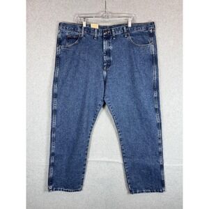 Wrangler Rugged Wear Jeans Mens 44x30 Blue Relaxed Fit Classic Denim Pants‎ NWT
